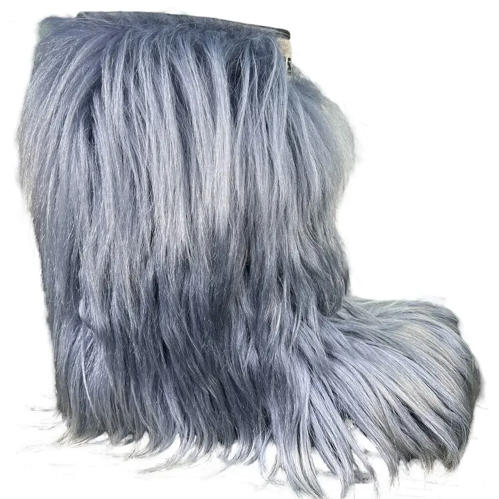 Vintage Rustic Ideal Scarpa Yeti Blue Goat Hair Winter Boot Size 37/38 US 7/8